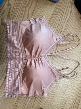 Blush Pink Lace-Trim Bralette - Women Intimates & Sleepwear